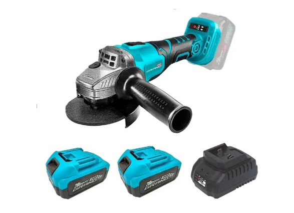 Болгарка (кутова шліфмашина) Гранд МШУ 125\20 ВL ( BRUSHLESS) + 2 АКБ 4 Ач +ЗП+Кейс